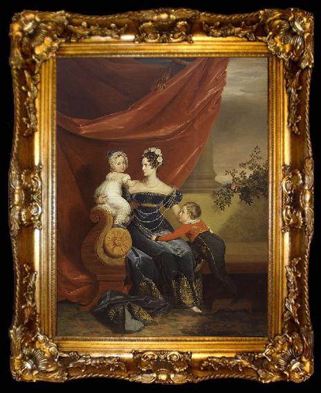 framed  George Dawe Charlotte of Prussia with children, ta009-2
